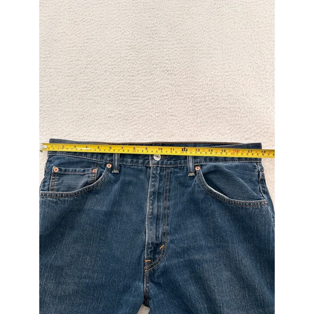 Levis 550 Relaxed Fit Jeans Mens 36x32 Blue Denim Tapered Leg Unique Red Tab